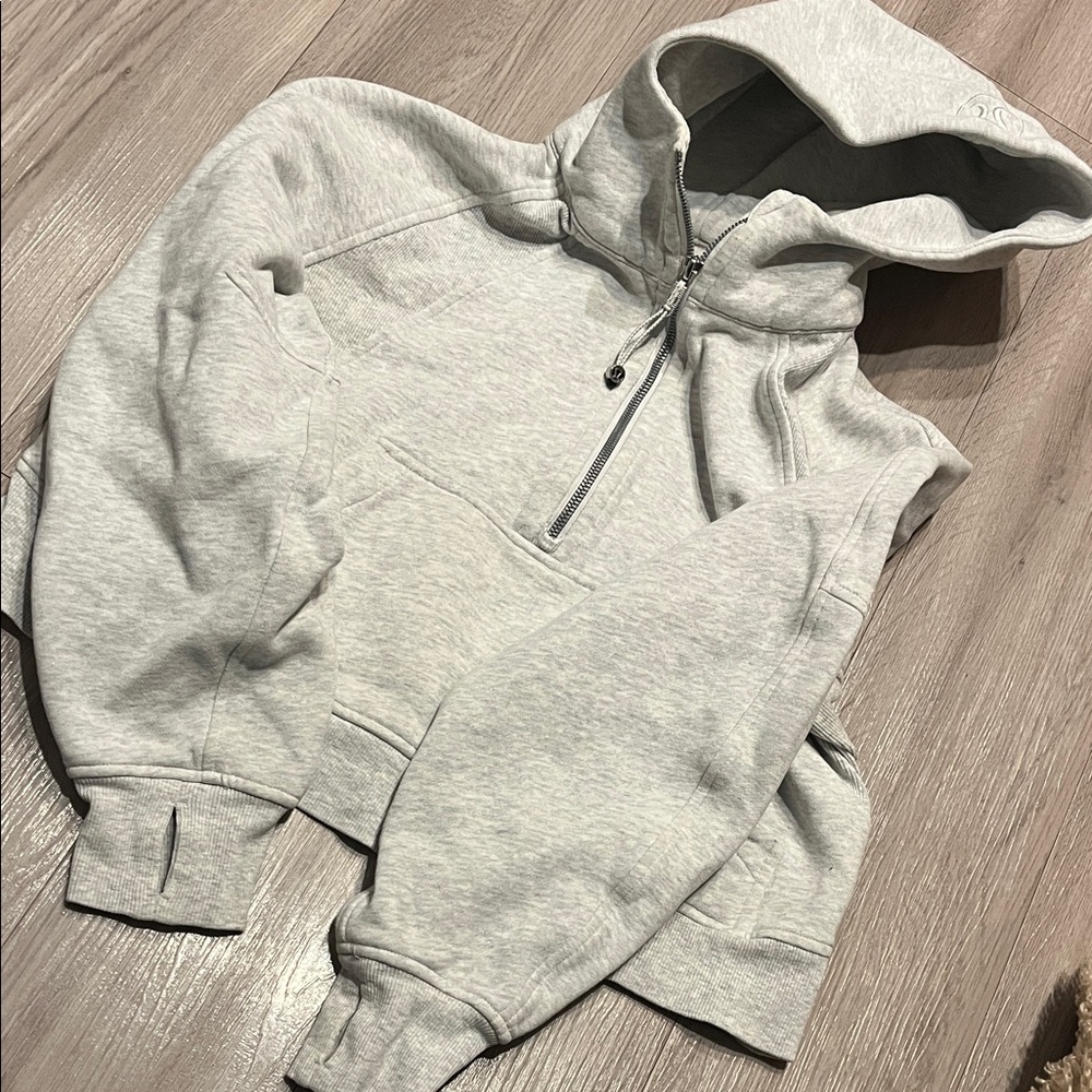 Lululemon Gray Scuba Hoodie with Half-Zip